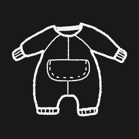 baby clothes doodleのイラスト素材