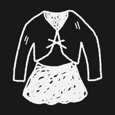 dress doodleのイラスト素材