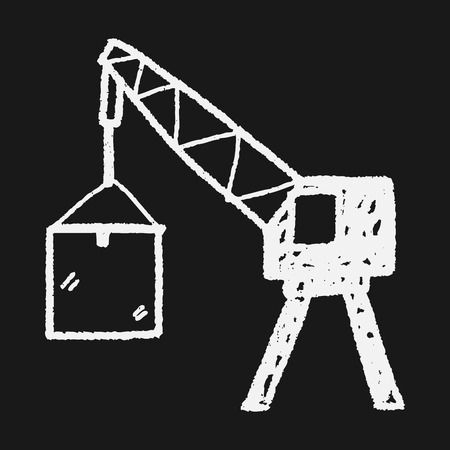 crane doodleのイラスト素材