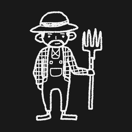 farmer doodleのイラスト素材