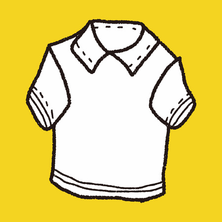 polo shirt doodleのイラスト素材