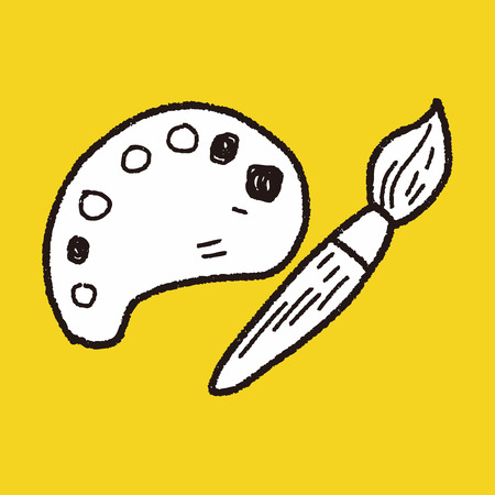 palette doodleのイラスト素材
