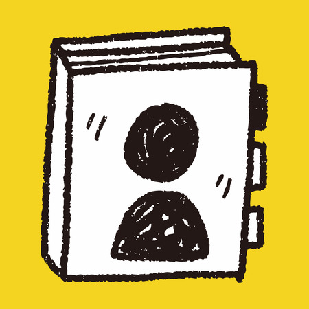 phone book doodleのイラスト素材