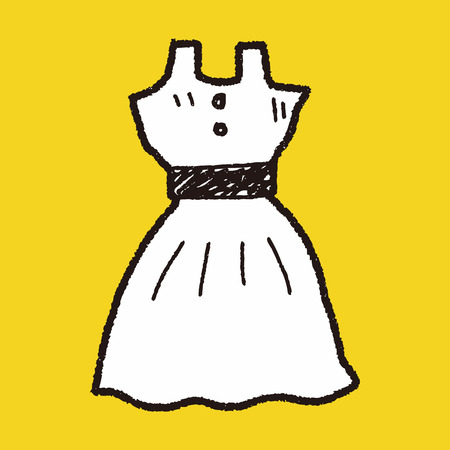 dress doodleのイラスト素材