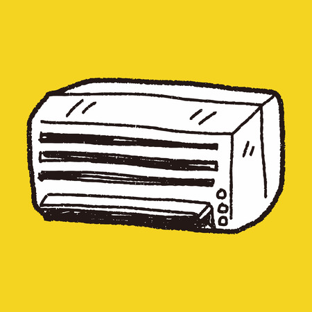 air conditioning doodleのイラスト素材