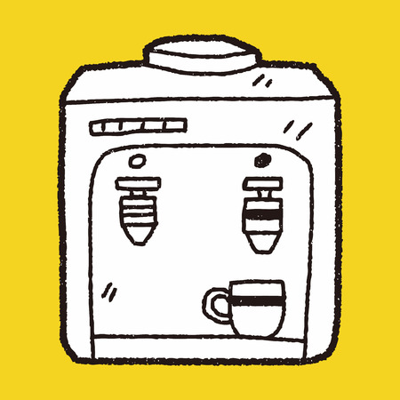 drink machine doodleのイラスト素材