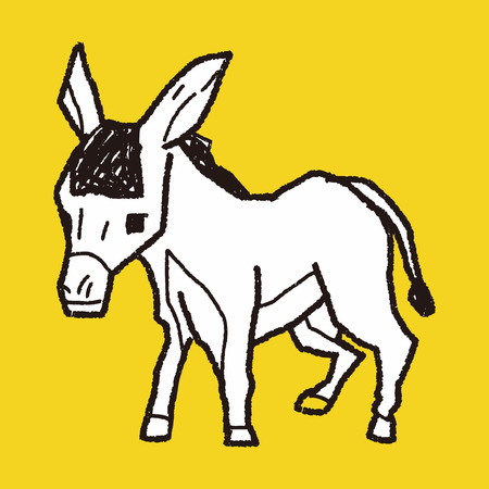 donkey doodleのイラスト素材