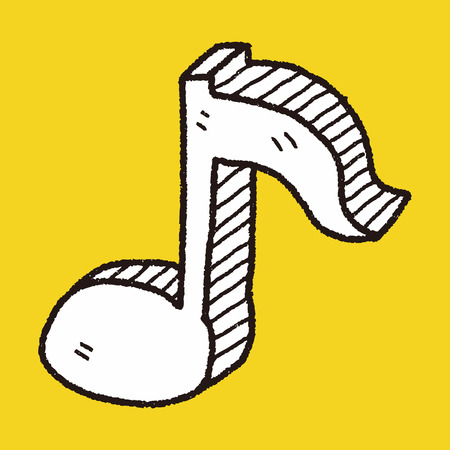 music note doodleのイラスト素材