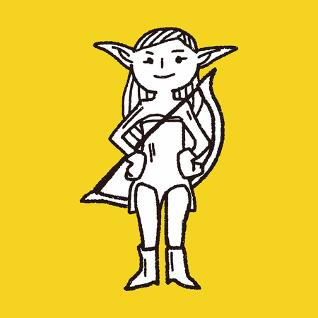 fairy doodleのイラスト素材