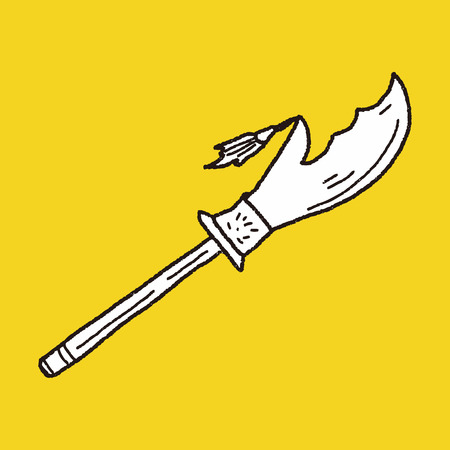 knife doodleのイラスト素材