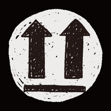 shipping box up doodleのイラスト素材