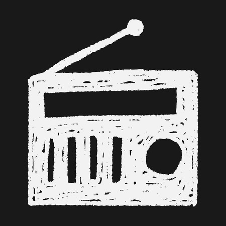 radio doodle drawingのイラスト素材