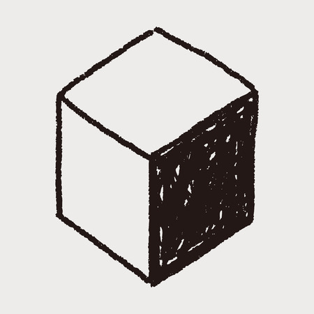 shipping box doodleのイラスト素材