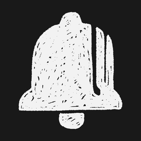 Christmas bell doodle drawingのイラスト素材