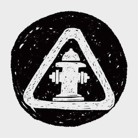 Fire hydrant doodleのイラスト素材