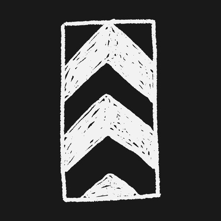 One way doodleのイラスト素材