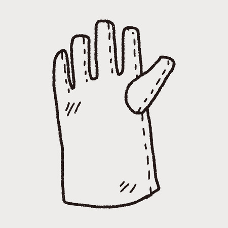 gloves doodleのイラスト素材