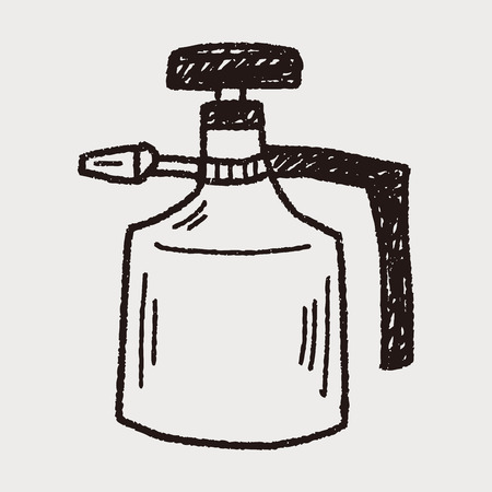 watering can doodleのイラスト素材