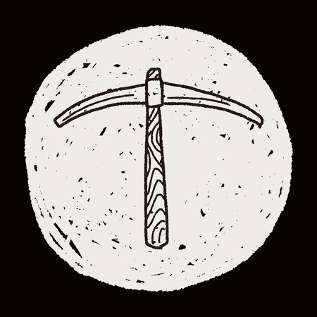 pickaxe doodleのイラスト素材