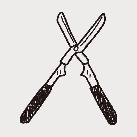 scissor doodleのイラスト素材