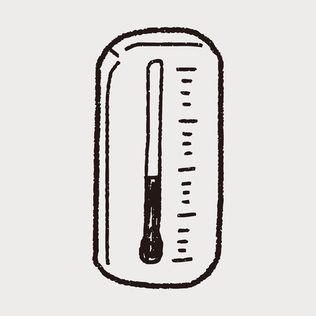Thermometer doodleのイラスト素材