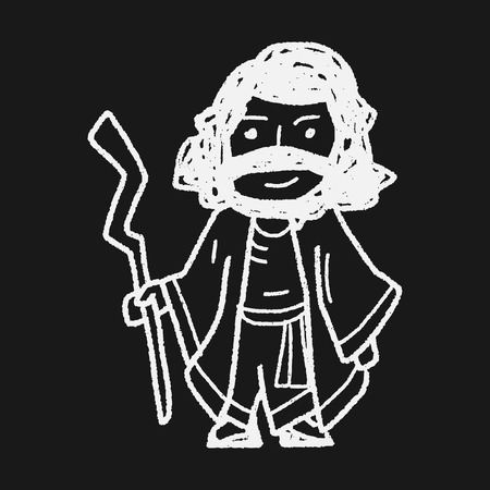 Jesus doodleのイラスト素材