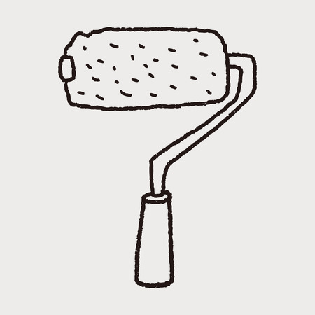 paintbrush doodleのイラスト素材