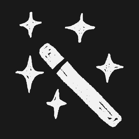 Magic Wand doodleのイラスト素材