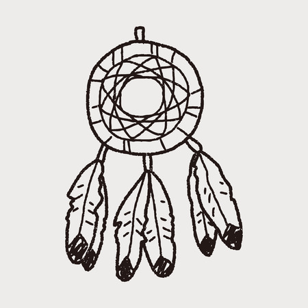 Dreamcatcher doodleのイラスト素材