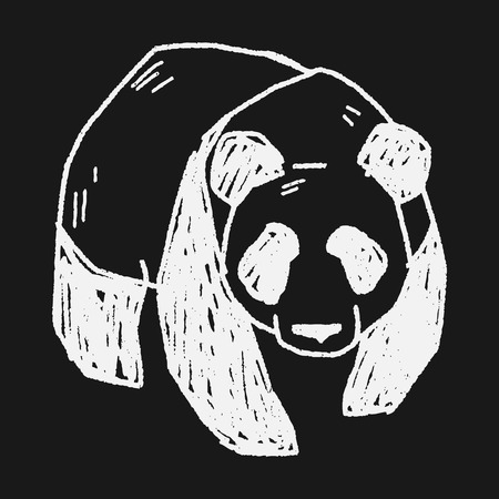 panda doodleのイラスト素材