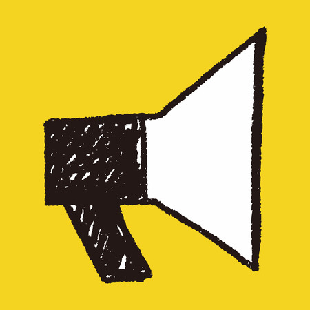 doodle Megaphoneのイラスト素材