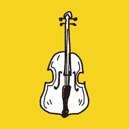 Cello doodleのイラスト素材
