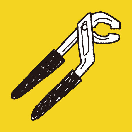 plier doodleのイラスト素材