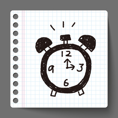 doodle alarmのイラスト素材