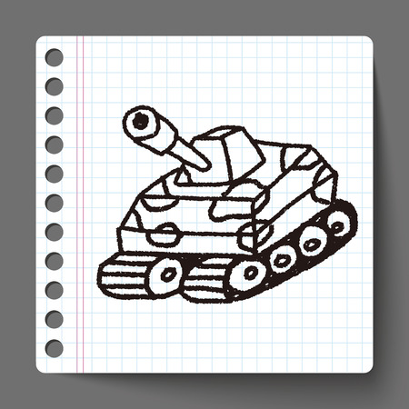Doodle Tankのイラスト素材