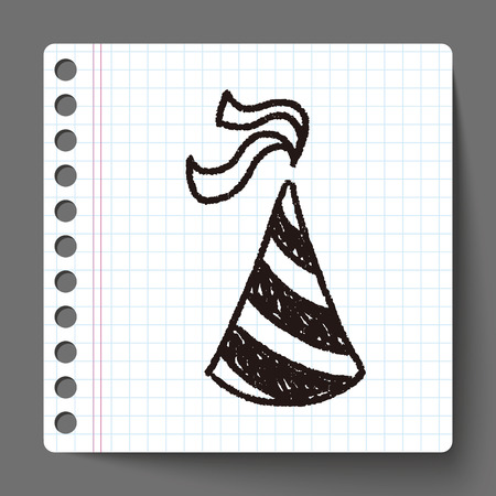 doodle party hatsのイラスト素材