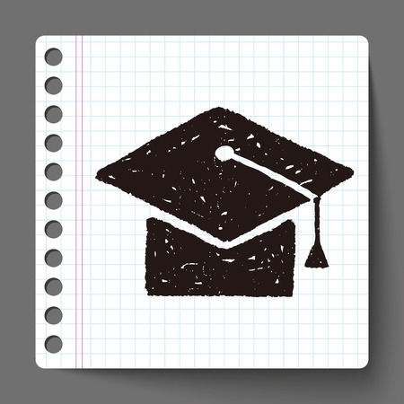 doodle hatのイラスト素材