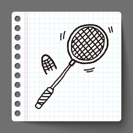 Doodle Badmintonのイラスト素材