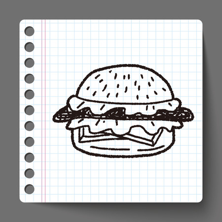 Doodle Hamburgerのイラスト素材