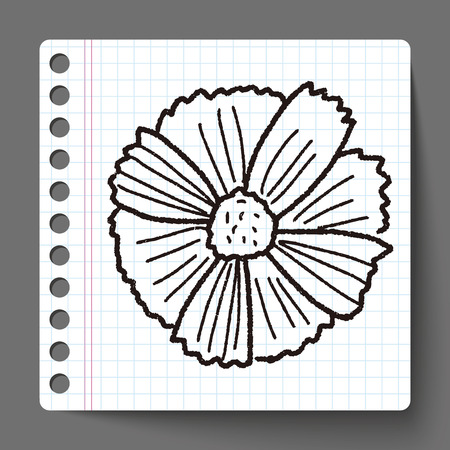 flower doodleのイラスト素材