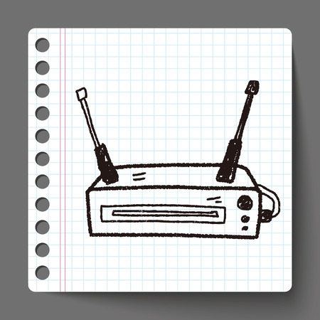 modem doodleのイラスト素材