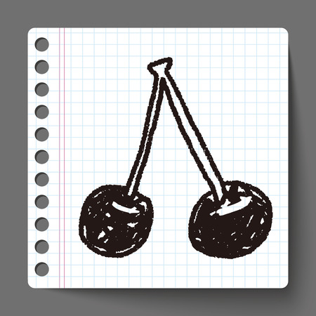 cherry doodleのイラスト素材