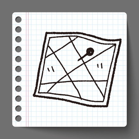 map location doodleのイラスト素材