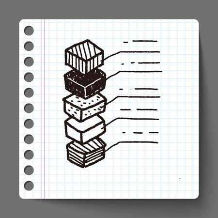 infographic chart doodle drawingのイラスト素材