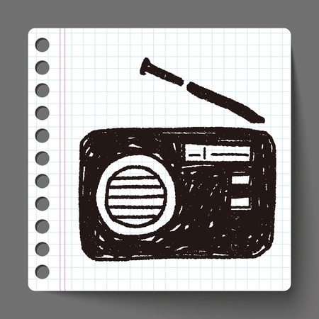 radio doodleのイラスト素材