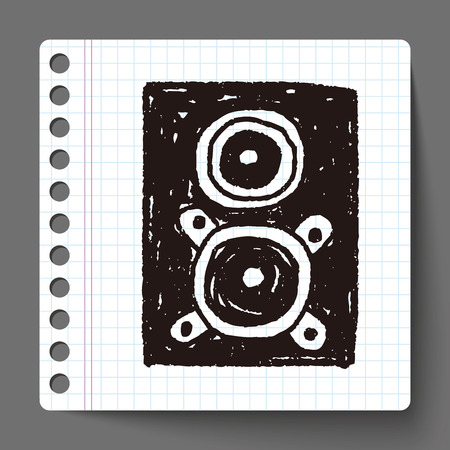 speaker doodleのイラスト素材