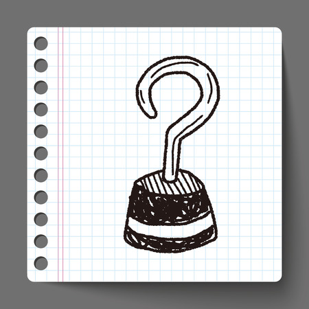 pirate hook doodleのイラスト素材