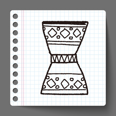 African drum doodleのイラスト素材