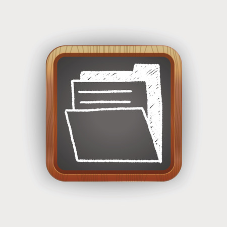 notebook files doodle drawingのイラスト素材
