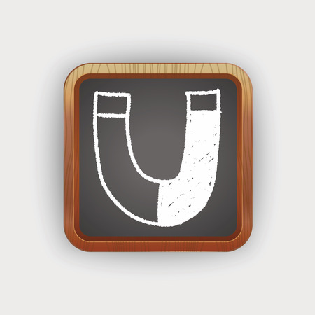 Magnet doodle drawingのイラスト素材
